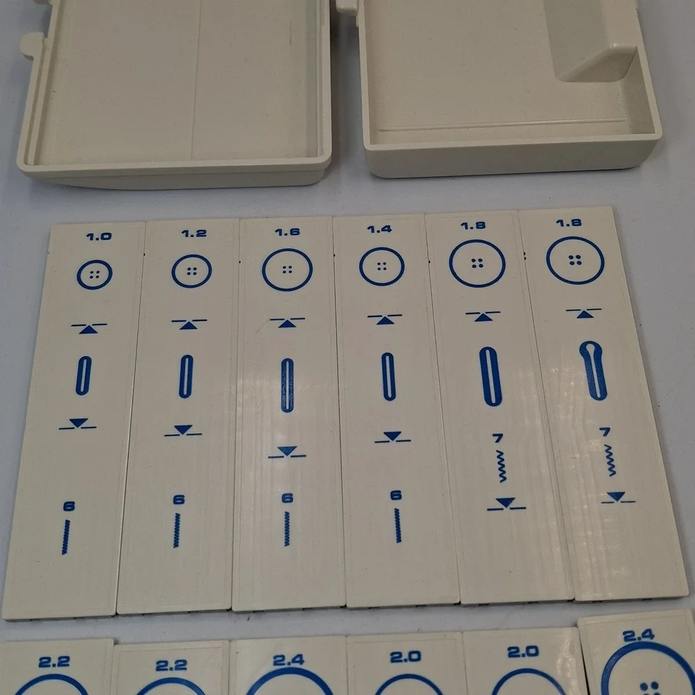 Riccar Sewing Machine Buttonholer Pattern Template Cams Set 1.0 to 2.4 w/ Case